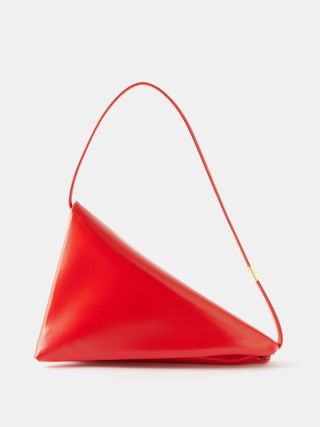Marni + Prisma Triangle Leather Shoulder Bag