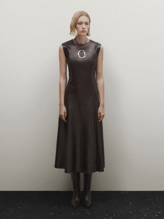 Massimo Dutti + Nappa Leather Dress