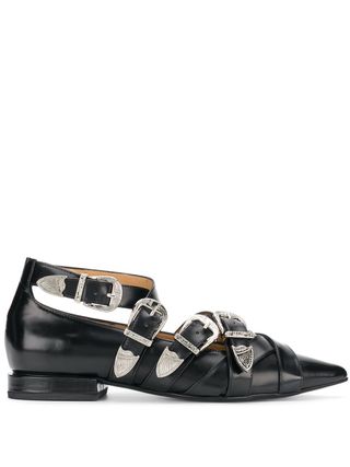 Toga Pulla + Buckled Pointed Loafers