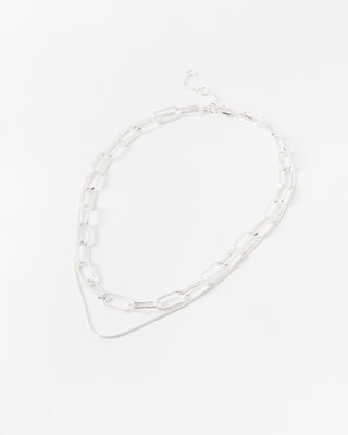 Oliver Bonas + Blythe Fine & Chunky Link Layered Necklace