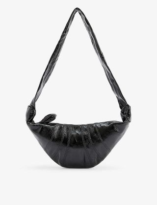 Lemaire + Croissant Small Coated-Cotton Cross-Body Bag in Black