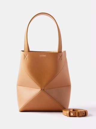Loewe + Puzzle Fold Mini Leather Tote Bag