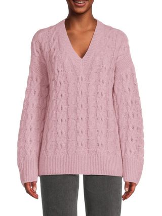 Vince + Cable Knit Alpaca Blend Sweater