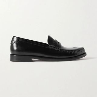 Saint Laurent + Le Loafer Glossed-Leather Loafers