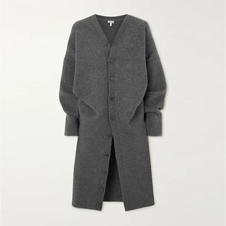 Loewe + Oversized Draped Wool-Blend Coat