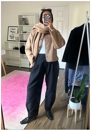 Reviewing the Abercrombie cozy clout knit crew top and wide leg