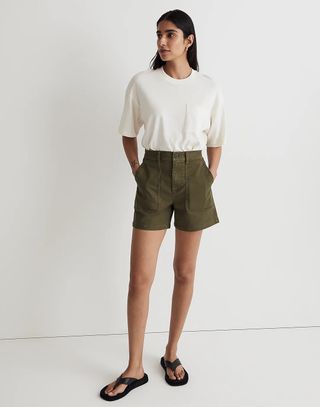 Madewell + The Perfect Fatigue Mid-Length Short
