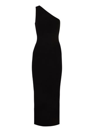 Toteme + One-Shoulder Ribbed-Knit Midi Dress