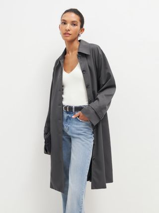 Reformation + Danni Oversized Trench in Charcoal