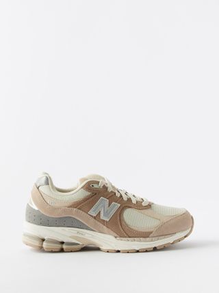 New Balance + M2002 Suede and Mesh Trainers