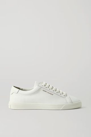 Saint Laurent + Andy Logo-Print Leather Sneakers