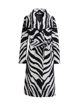 Dawn Levy + Gisele Zebra Wool-Blend Maxi Coat