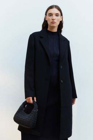 H&M + Single-Breasted Twill Coat