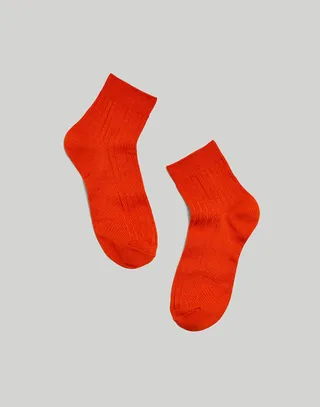 Madewell + Slinky Ribbed Ankle Socks