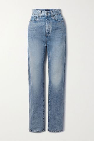 Khaite + Albi High-Rise Straight-Leg Jeans