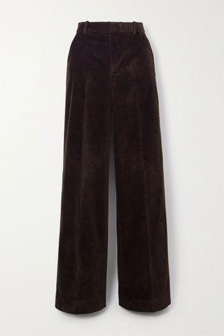 Frame + Cotton-Blend Corduroy Wide-Leg Pants