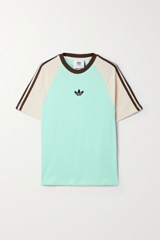 Adidas x Wales Bonner + Crochet-Trimmed Color-Block Organic Cotton-Jersey T-Shirt