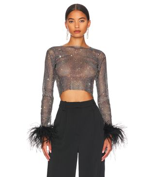 Santa Brands + Feathers Top