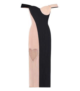 Frolov + Embellished Midi Corset Dress