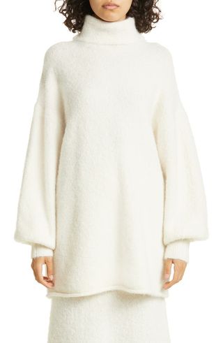 Gestuz + Bubble Sleeve Turtleneck Sweater