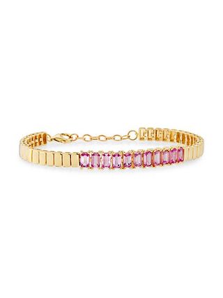 Saks Fifth Avenue Collection + 14k Yellow Gold & Pink Sapphire Tennis Bracelet