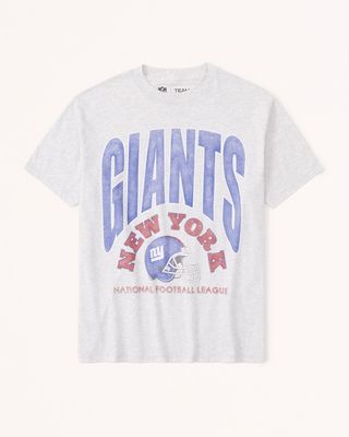 Abercrombie & Fitch + Oversized Boyfriend New York Giants Graphic Tee