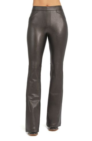 SPANX + Faux Leather Flare Leg Pull-On Pants
