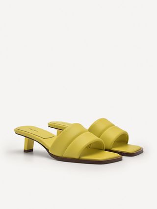 Pedro + Yellow Heel Slip-On Sandals
