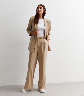 New Look + Stone Wide Leg Trousers