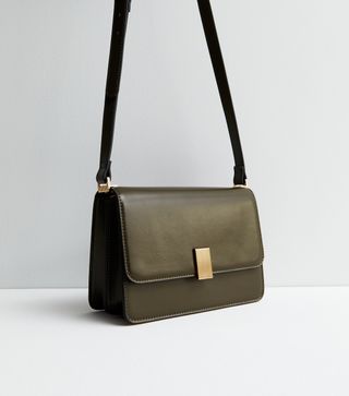 New Look + Khaki Leather-Look Crossbody Bag
