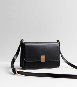 New Look + Black Leather-Look Cross Body Bag