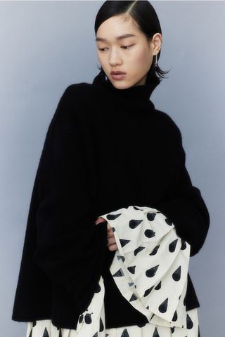 H&M + Wool-Blend High-Collar Sweater