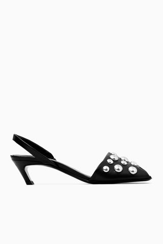 COS + Studded Slingback Leather Sandals