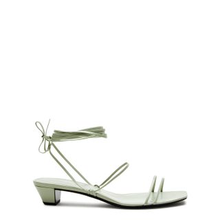 The Row + Graphic 40 Lace-Up Leather Sandals in Mint