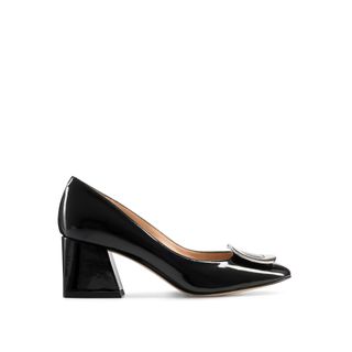Russell and Bromley + Statement Feature Block Heel Court Shoe