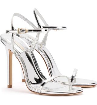 Larroudé + Venus Metallic Stiletto Sandals