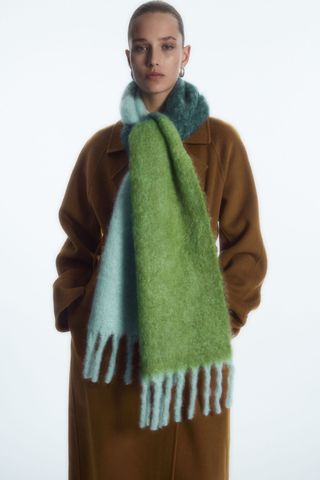 COS + Oversized Mohair-Blend Scarf