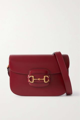 Gucci + Horsebit 1955 Textured-Leather Shoulder Bag