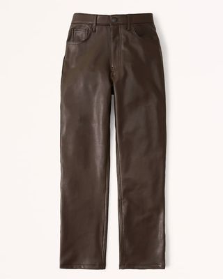 Abercrombie & Fitch + Vegan Leather 90s Straight Pant