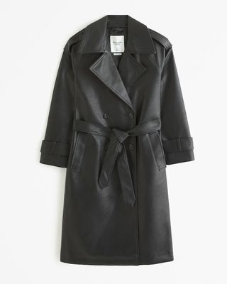 Abercrombie & Fitch + Elevated Vegan Leather Trench Coat