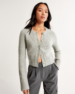 Abercrombie & Fitch + Crew Button-Up Cardigan