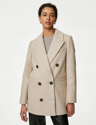 Marks & Spencer + M&S Collection Double Breasted Short Coat