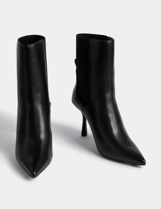 Marks & Spencer + Stiletto Heel Pointed Ankle Boots