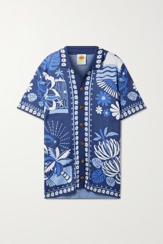 Farm Rio + + Net Sustain Intarsia-Knit Shirt