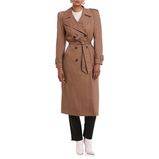 Avec Les Filles + Belted Raglan Sleeve Twill Trench Coat