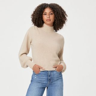 PAIGE + Farah Sweater in Toffee Cashmere