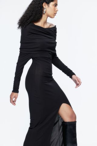 H&M + Jersey Off-the-Shoulder Dress