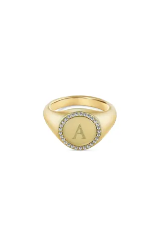 Argento Vivo + Small Round Personalized Signet Ring