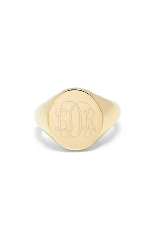 Brook and York + Claire Personalized Monogram Signet Ring