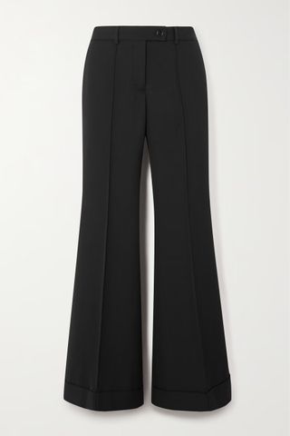 Acne Studios + + Net Sustain Pintucked Recycled Grain De Poudre Flared Pants